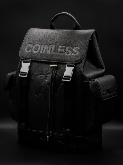 SIGNATURE BACKPACK IN BLACK LEATHER | MEDIUM